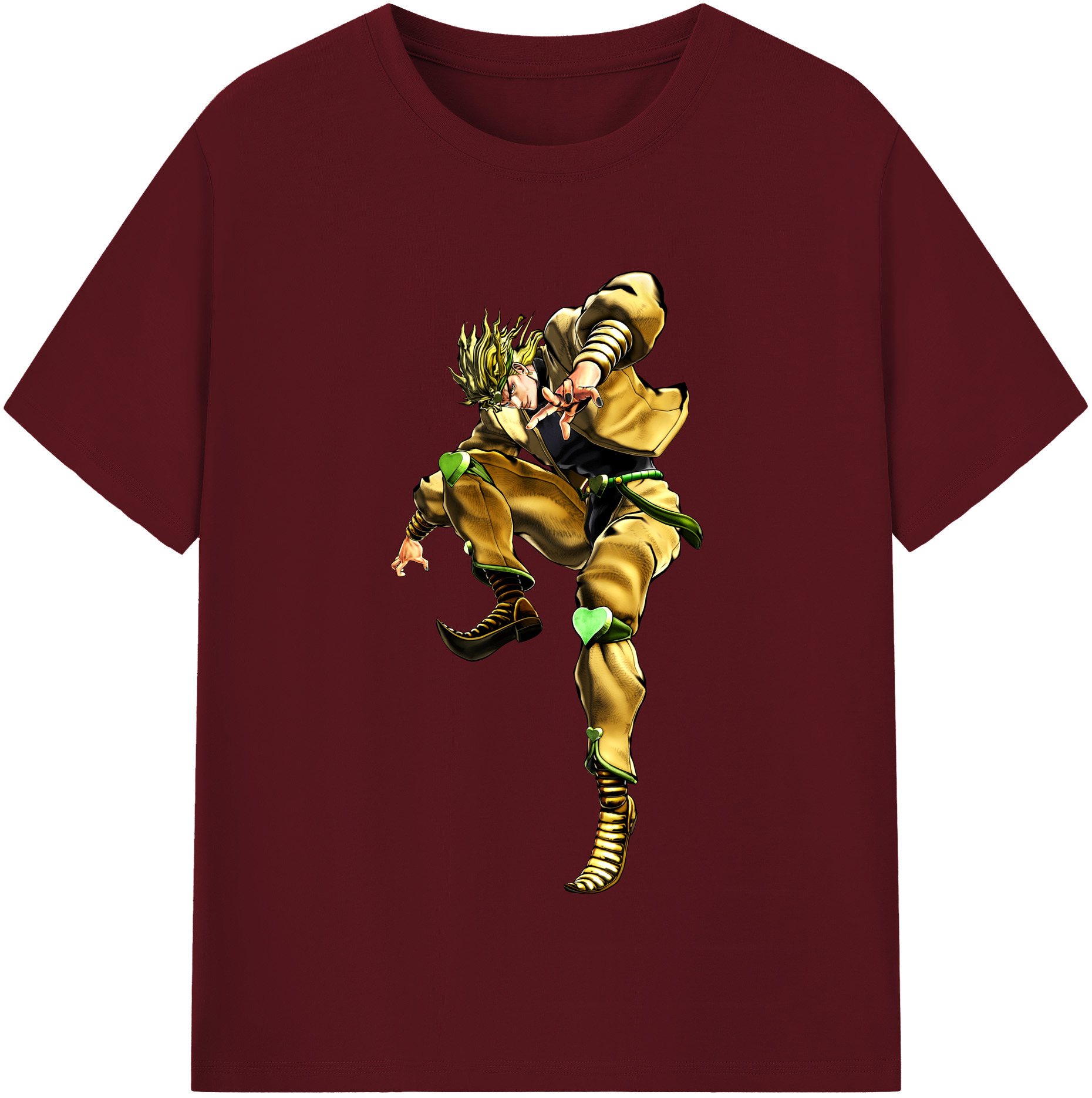 （画像用） ジョジョの奇妙な冒険 ディオ?ブランドー JoJo's Bizarre Adventure Dio Brando 綿100％半袖Tシャツ（フロントプリント）